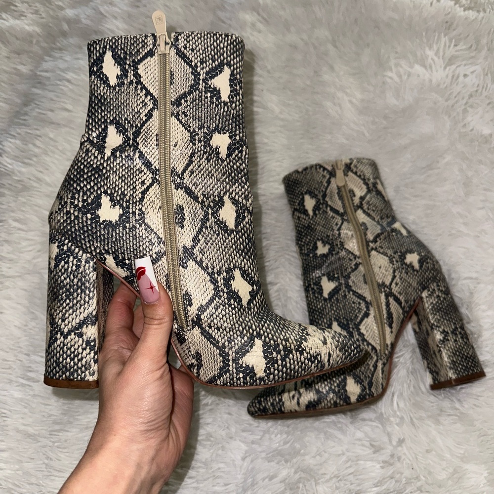Women’s Snake Skin Print Booties